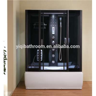 china hangzhou large black aluminum bathtub steam shower room CE factory