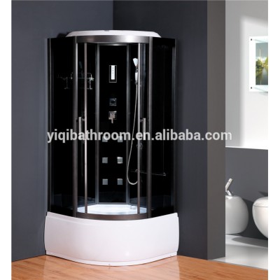 hangzhou bathroom large black aluminum bathtub steam shower room CE factory