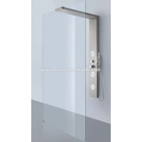 bathroom glass screen compose stainless steel LED thermostatic shower panel