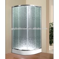 ABS arylic tray 6mm ground glass round shower enclosure