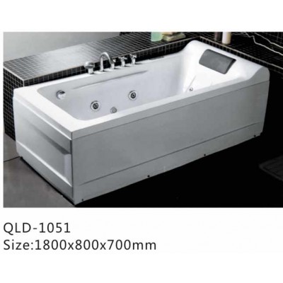 rectangle ABS massage bathtub jaccuzy whirlpool of good quality with faucet