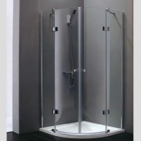 China cheap shower door pivot hinge shower enclosure with 1 fixed glass shower room